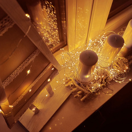 Lampki choinkowe 100 LED druciki mikro na baterie