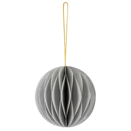 Papierowe bombki 6 szt. zawieszki choinkowe, ozdoby świąteczne 8 cm rozkładane, szary
