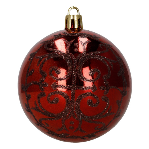 Bombki choinkowe 12 szt. zestaw dekoracji świątecznych, nietłukące, czerwone