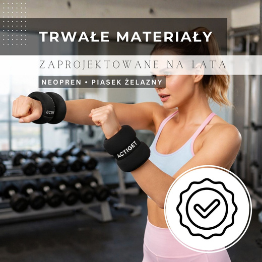 Obciążenia na ręce i nogi 2x3 kg do treningu fitness i cardio, czarne