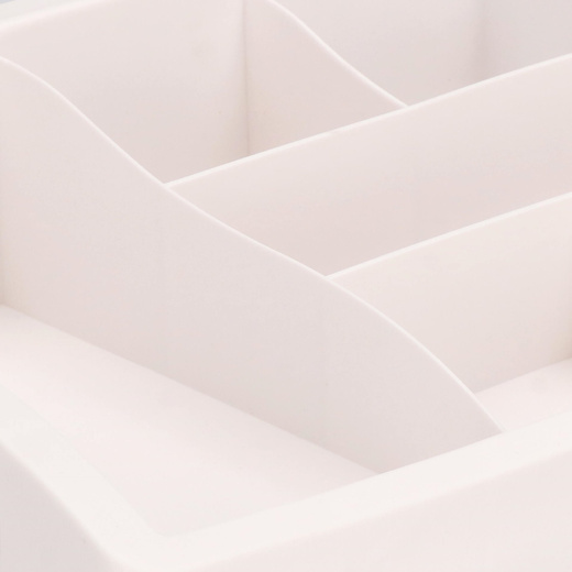 Organizer na kosmetyki 31x26,5x19,5 cm mleczny pojemnik na biżuterię z przegródkami