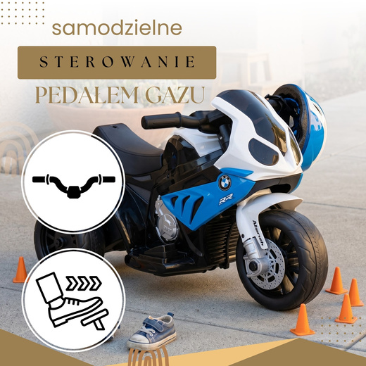 Motocykl dla dzieci elektryczny jeździk trójkołowy BMW motorek na akumulator