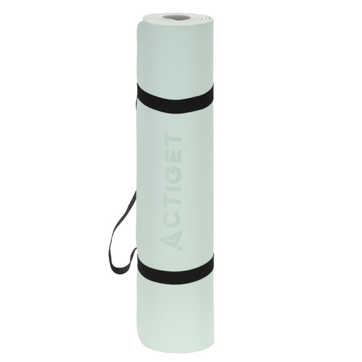 Mata do jogi, ćwiczeń fitness 183x61 cm antypoślizgowa, materac do stretchingu, miętowy