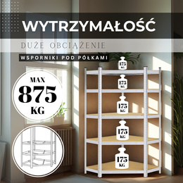 Regały metalowe 2 szt. z 5 półkami 180x90x40cm 875kg do garażu, piwnicy