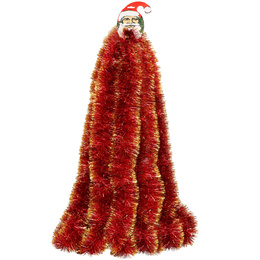 Łańcuch na choinkę 6m czerwono-złoty girlanda choinkowa, średnica 10cm