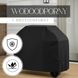 Pokrowiec na grilla 100x66x80 cm plandeka wodoodporna czarna
