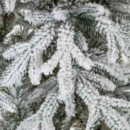 Choinka sztuczna 220 cm świerk premium ośnieżony jak żywy, nowoczesny, ze stojakiem