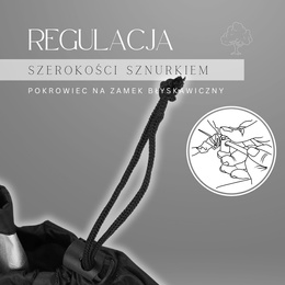 Pokrowiec na parasol ogrodowy 205cm wodoodporny czarny