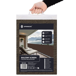 Osłona balkonowa, maskująca 100x500 cm mata na balkon zacieniająca 95% brązowa