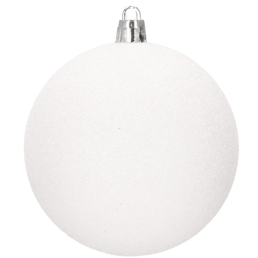 Bombki choinkowe 30 szt. biały 8cm zestaw choinkowy