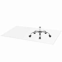 Mata pod krzesło, fotel biurowy 100x50x0,05cm podkładka na biurko mleczna
