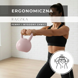 Kettlebell miękki 4kg kula odważnik hantla ciężar do ćwiczeń fitness, jasnoróżowy