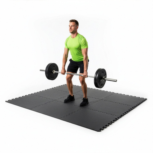 Mata treningowa, ochronna, puzzlowa 100x100 cm z pianki EVA 2 cm antypoślizgowa, grafitowo-szara