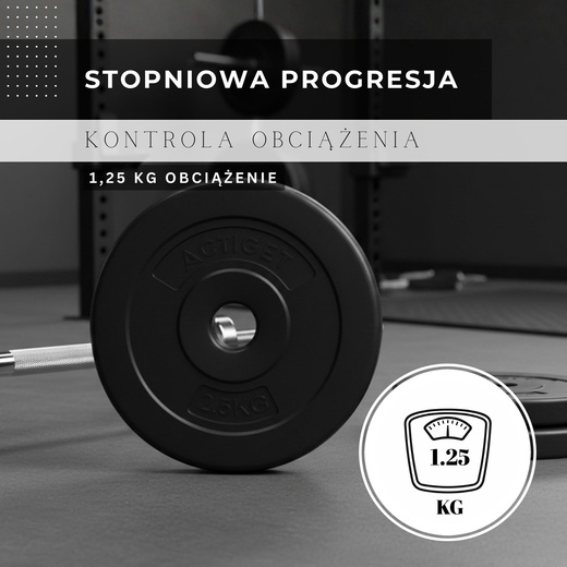 Obciążenie 1,25 kg talerz kompozytowy 31 mm krążek do sztangi hantli