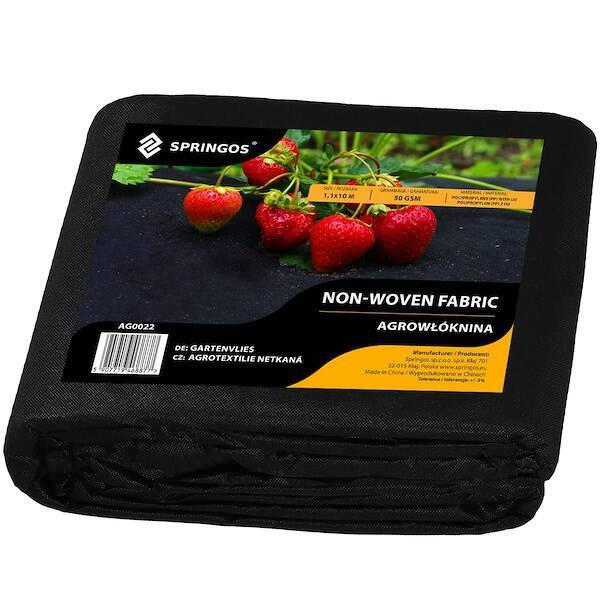 Agrowłóknina antychwastowa agrotkanina 50g czarna mata 1,1 x10 m