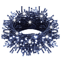 Lampki choinkowe 500 led biały zimny + flash 25m oświetlenie świąteczne IP44