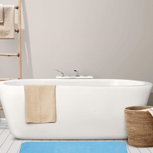 Mata łazienkowa diatomitowa 60x40x0,9 cm antypoślizgowy dywanik niebieski