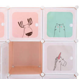 Szafka modułowa dla dzieci 110x110x37 cm organizer dziecięcy 9 półek