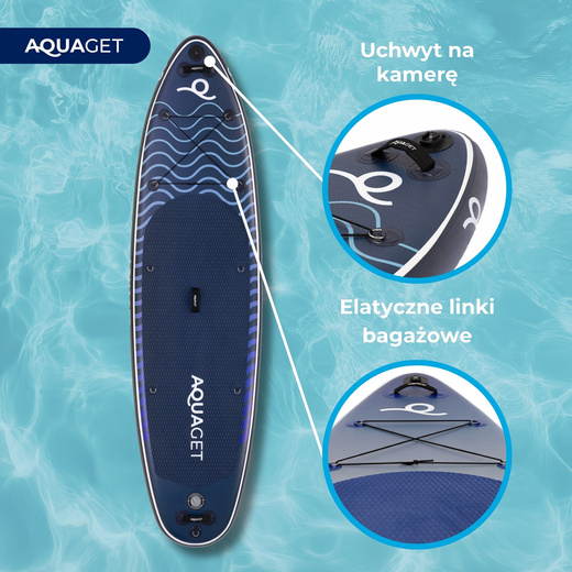 Deska pompowana do pływania SUP 320 cm z siedziskiem paddleboard z wyposażeniem