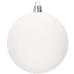 Bombki choinkowe 30 szt. biały 8cm zestaw choinkowy