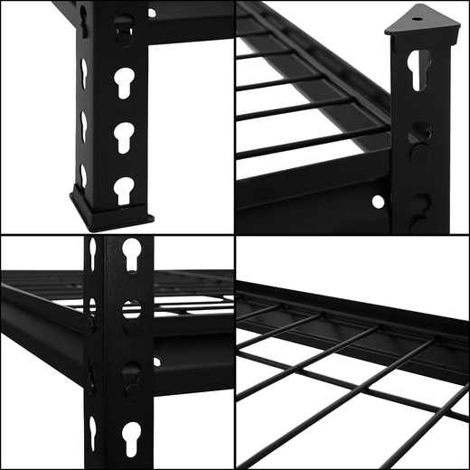 Regał stalowy z 4 półkami 183x150x54 cm 1600 kg do garażu, piwnicy