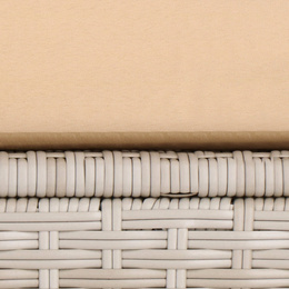 Meble ogrodowe zestaw modułowy technorattan stolik kawowy i 6 modułów beżowy