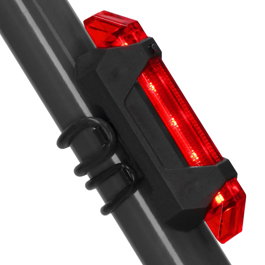 Zestaw lampek rowerowych na przód i tył 2 szt. ładowane solarnie i na USB
