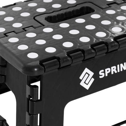 Stołek składany, schodek pomocniczy 150 kg podest antypoślizgowy, czarny