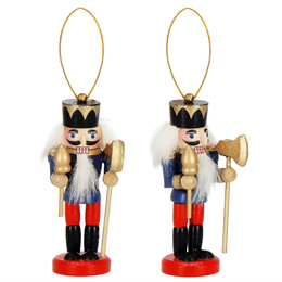 Zawieszki choinkowe 3 sztuki dziadek do orzechów drewniane ozdoby świateczne