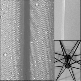 Parasol ogrodowy z regulacją kąta pochylenia 350 cm duży na balkon, taras jasnoszary