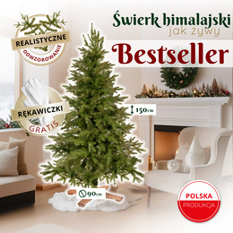 Choinka sztuczna 150 cm świerk himalajski jak żywy PE Royal Trees premium drzewko świąteczne