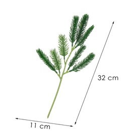 Gałązka świąteczna igliwie sztuczna dekoracja do stroika 32 cm