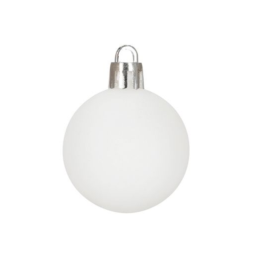 Bombki choinkowe 40 szt. zestaw dekoracji świątecznych, nietłukące, białe