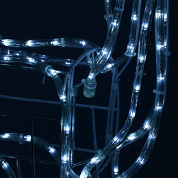 Renifer Led 90 cm świąteczny, świetlna dekoracja do ogrodu biały zimny