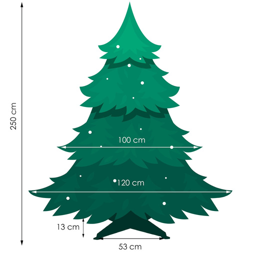 Choinka sztuczna premium 250 cm świerk kaukaski gęsta