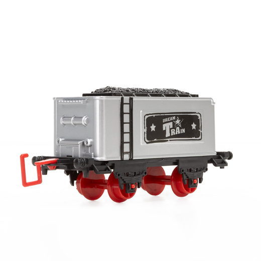 Lokomotywa z wagonami, pociąg parowy, sterowany, na baterie, tory