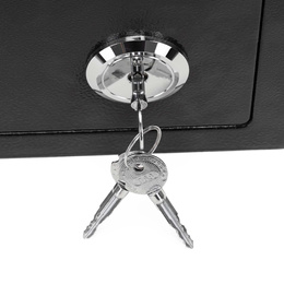 Sejf domowy na pieniądze, kasetka, skrzynka kasa pancerna z 3 kluczami czarna