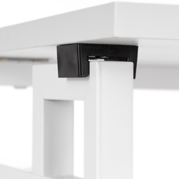Biurko komputerowe, składane 80 cm stolik do pracy przy komputerze, drewniany, białe