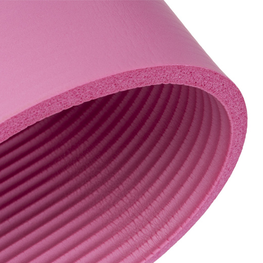 Mata do ćwiczeń 183x61 cm antypoślizgowa NBR do jogi, stretchingu z uchwytem różowa