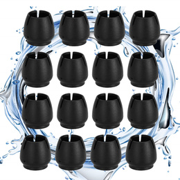 Nakładki na nogi krzesła silikonowe 16 szt. czarne ochraniacze na meble 12-16 mm