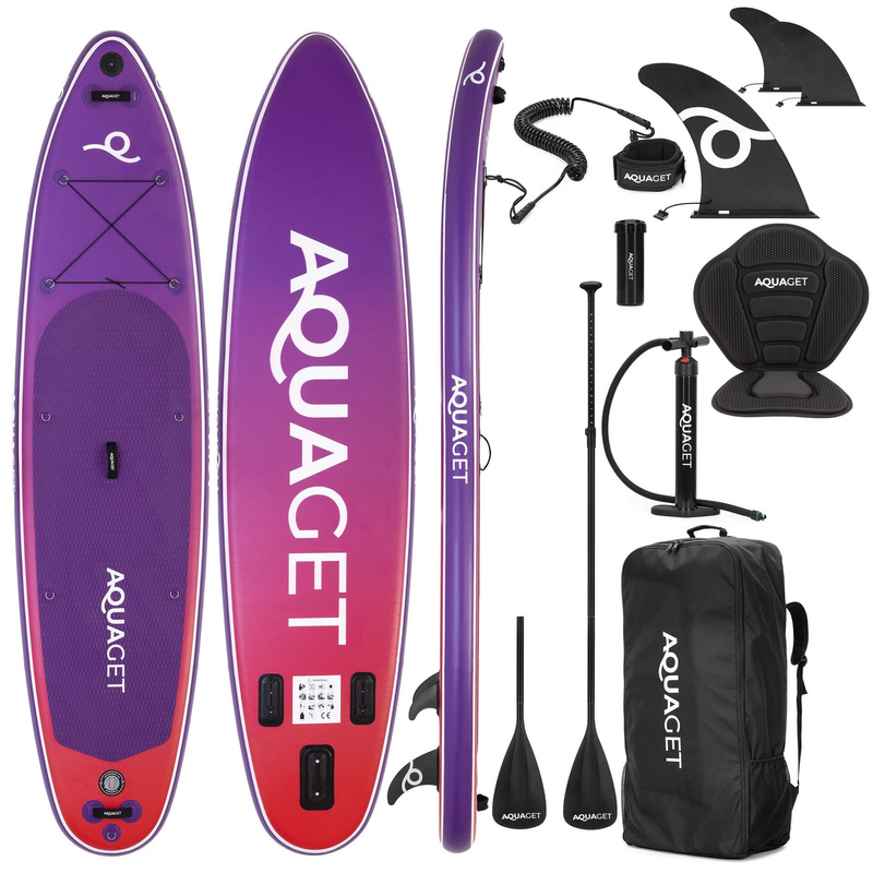 Deska SUP 350 cm pompowana do pływania na stojąco paddleboard z siedziskiem i akcesoriami