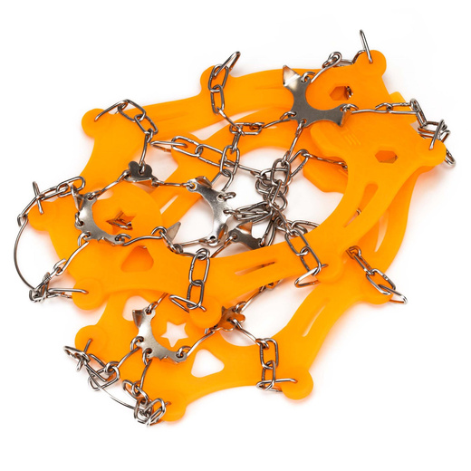 Raczki na buty stalowe antypoślizgowe turystyczne nakładki rozmiar 40-45 pomarańczowe