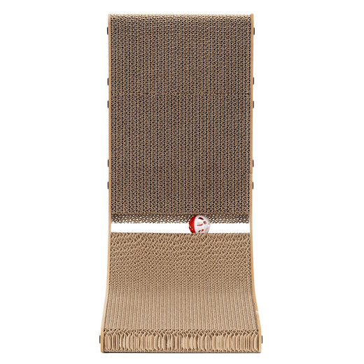 Drapak dla kota, karton do drapania z kocimiętką, legowisko z tektury, piłeczka z dzwoneczkiem