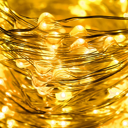 Lampki choinkowe 300 LED na prąd włosy anioła ciepły biały