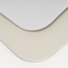 Mata do jogi, ćwiczeń fitness 183x61 cm antypoślizgowa, materac do stretchingu, jasny beż