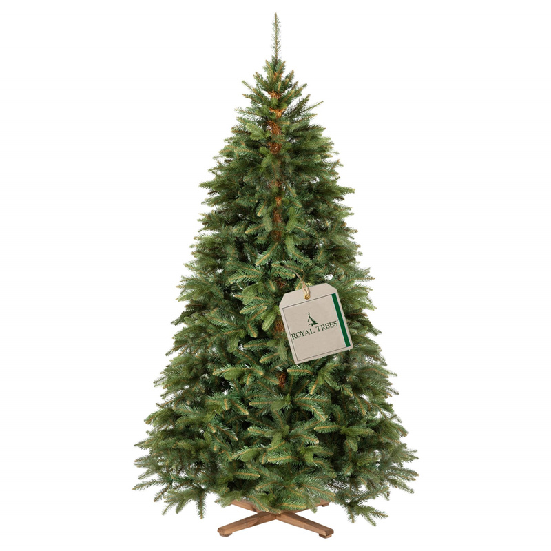 Choinka sztuczna 220 cm Premium Royal Trees świerk syberyjski z drewnianym stojakiem
