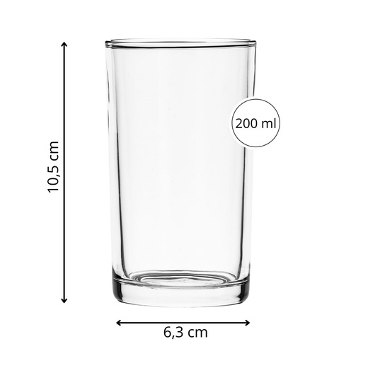 Szklanki do herbaty, kawy latte, mrożonej 200 ml zestaw 12 szt.