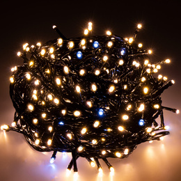 Lampki choinkowe 1000 Led biały ciepły, flash biały zimny 81,5m oświetlenie świąteczne IP44