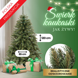 Choinka sztuczna 120 cm świerk kaukaski