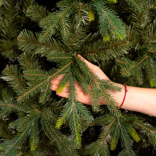 Choinka sztuczna 240 cm świerk naturalny jak żywy, ze stojakiem nowoczesny gęsty 